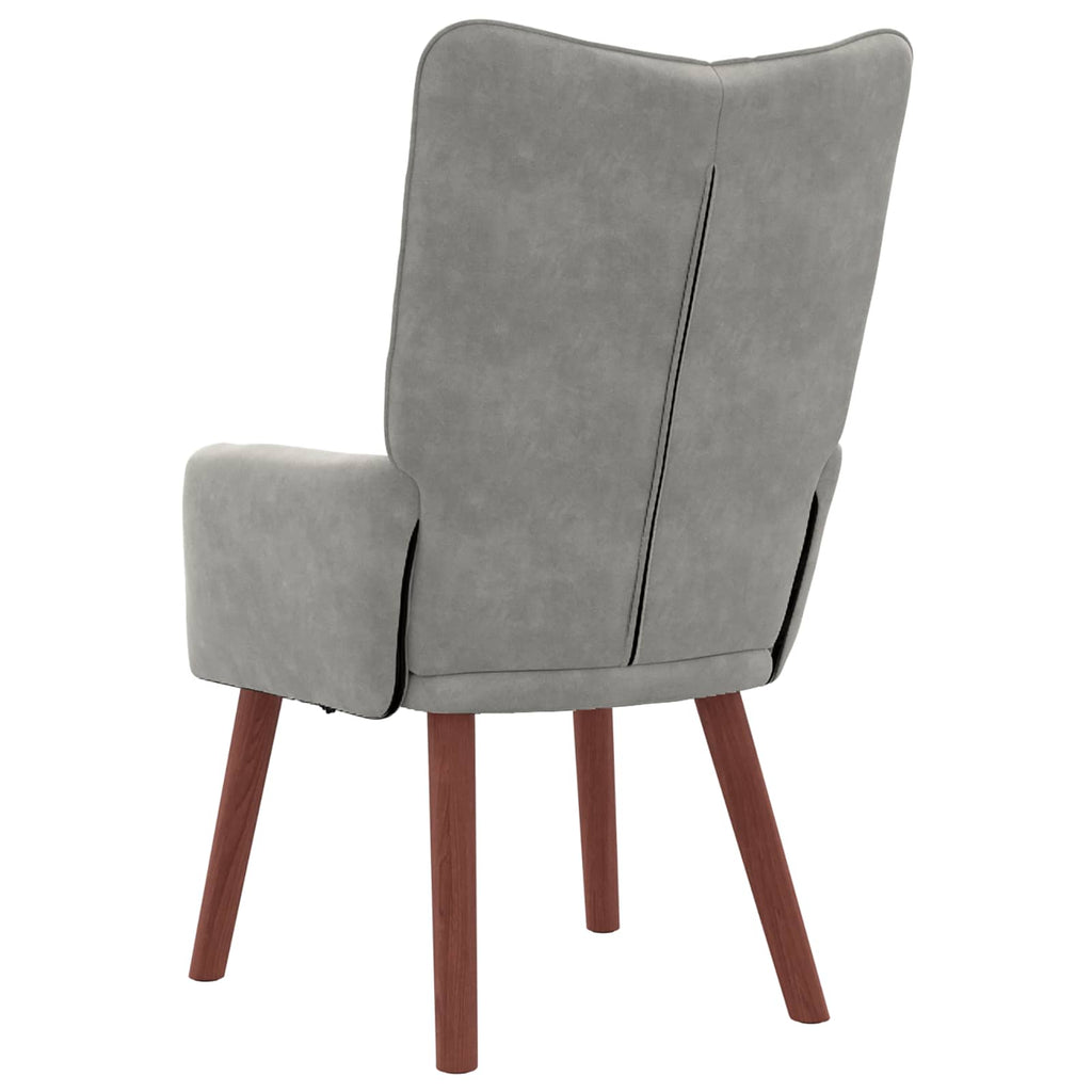 sillón Gris Claro 63 x 67 x 94 cm Terciopelo
