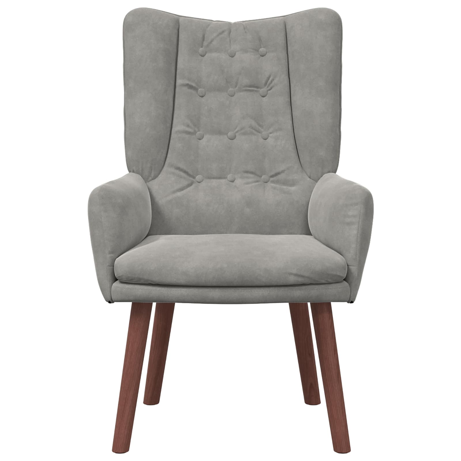 sillón Gris Claro 63 x 67 x 94 cm Terciopelo