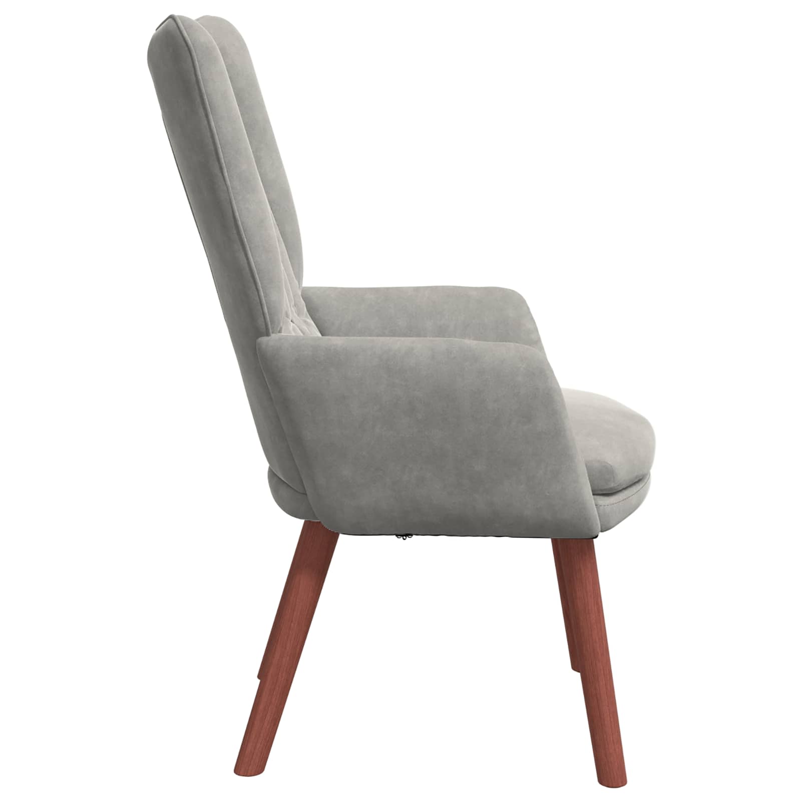 sillón Gris Claro 63 x 67 x 94 cm Terciopelo