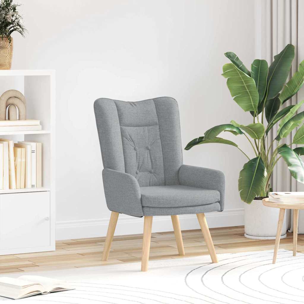 sillón Gris Claro 63 x 67 x 94 cm Tela y contrachapado