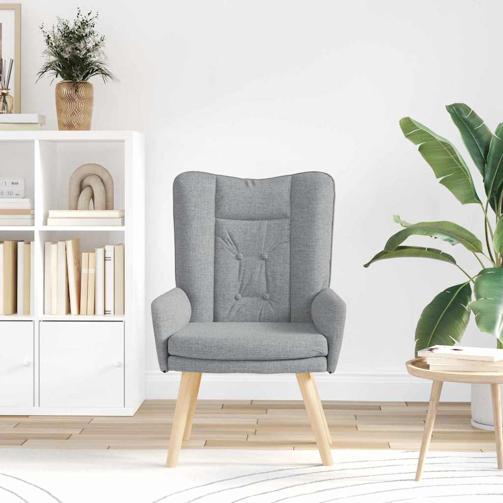 sillón Gris Claro 63 x 67 x 94 cm Tela y contrachapado