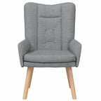 sillón Gris Claro 63 x 67 x 94 cm Tela y contrachapado