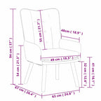 sillón Gris Claro 63 x 67 x 94 cm Tela y contrachapado