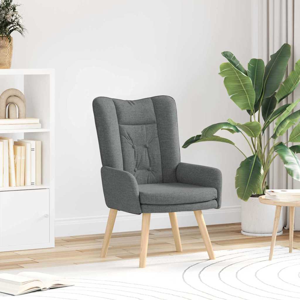 Poltrona cinzenta clara 63 x 67 x 94 cm Tecido e contraplacado