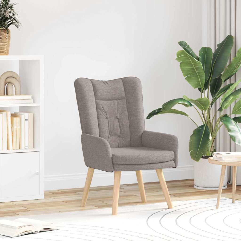 Poltrona cinzenta clara 63 x 67 x 94 cm Tecido e contraplacado