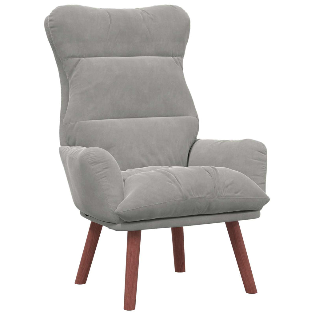 sillón Gris Claro 69 x 74 x 93 cm Terciopelo