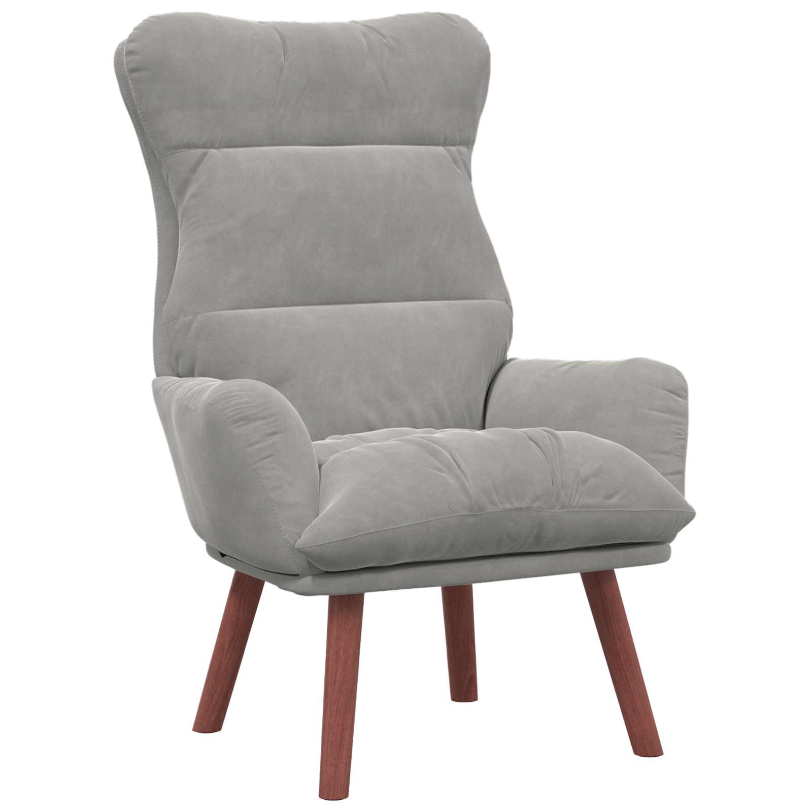 sillón Gris Claro 69 x 74 x 93 cm Terciopelo
