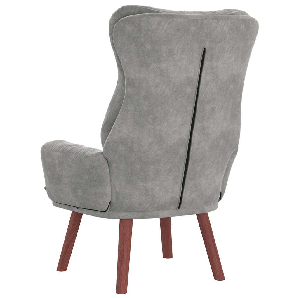 sillón Gris Claro 69 x 74 x 93 cm Terciopelo
