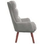 sillón Gris Claro 69 x 74 x 93 cm Terciopelo