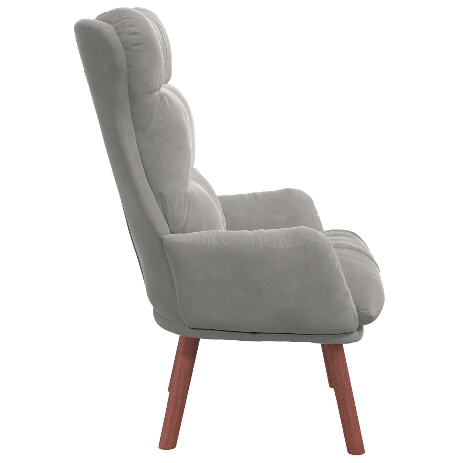 sillón Gris Claro 69 x 74 x 93 cm Terciopelo