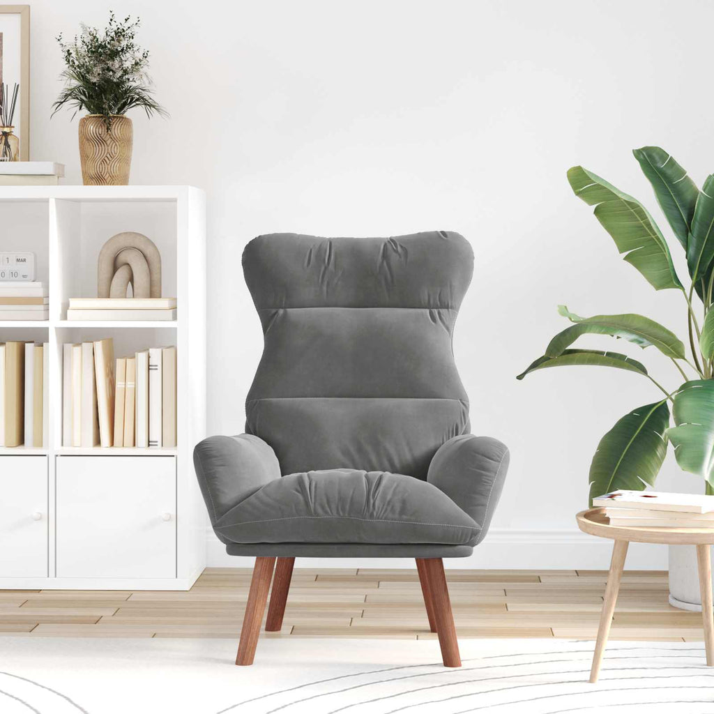 sillón Gris oscuro 69 x 74 x 93 cm Terciopelo