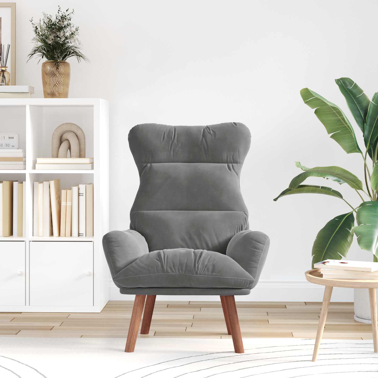 sillón Gris oscuro 69 x 74 x 93 cm Terciopelo