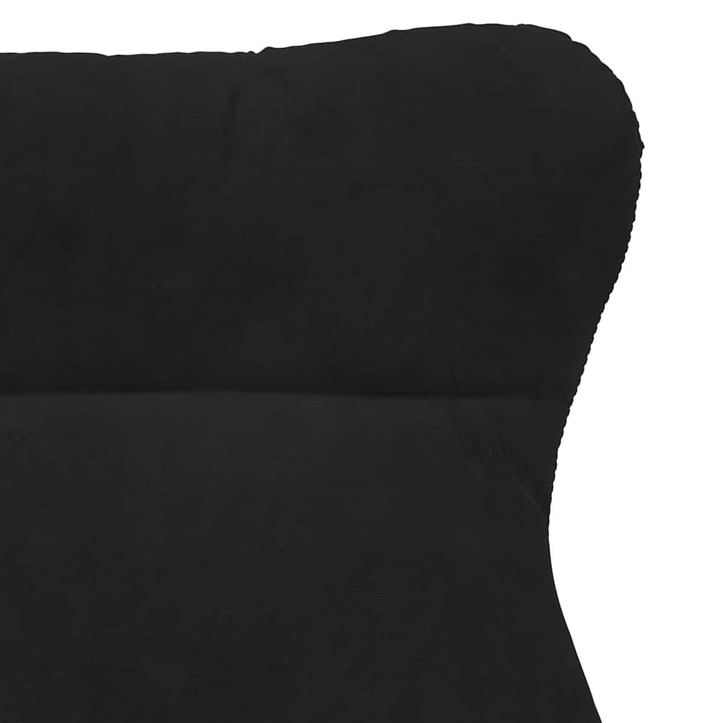 sillón Negro 69 x 74 x 93 cm Terciopelo