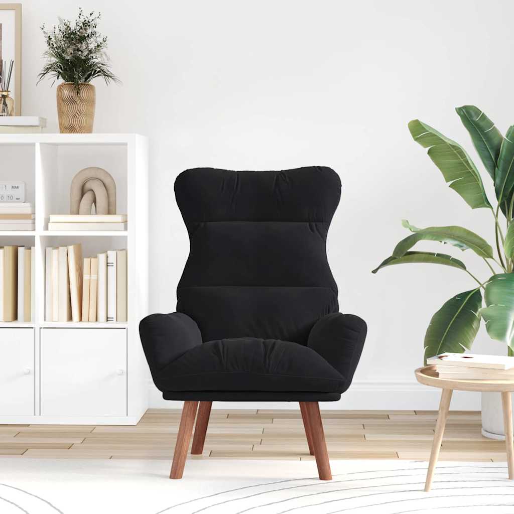 sillón Negro 69 x 74 x 93 cm Terciopelo