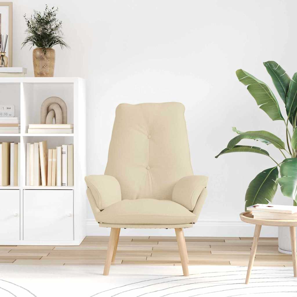 sillón Crema 69 x 74 x 93 cm Tela y contrachapado