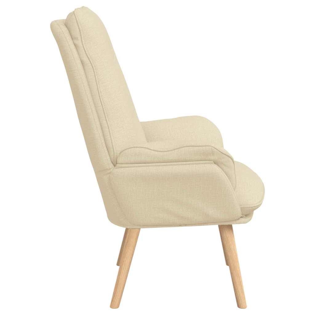 sillón Crema 69 x 74 x 93 cm Tela y contrachapado