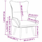 sillón Crema 69 x 74 x 93 cm Tela y contrachapado
