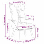 sillón Capuchino 69 x 74 x 93 cm Cuero artificial