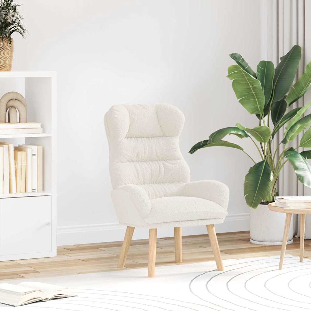 Poltrona Bege 69 x 74 x 93 cm Tecido Sherpa