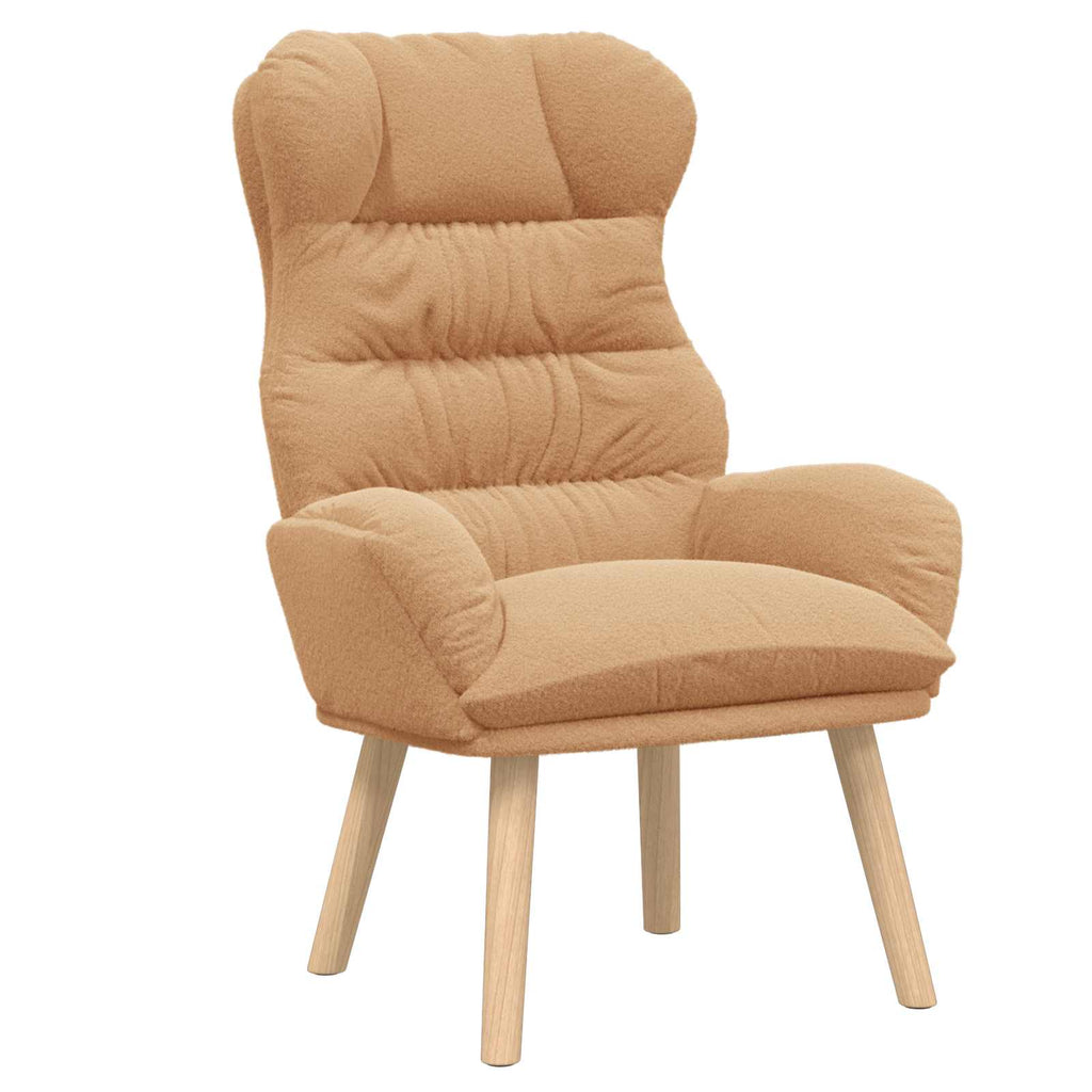 sillón Beige 69 x 74 x 93 cm Tela Sherpa