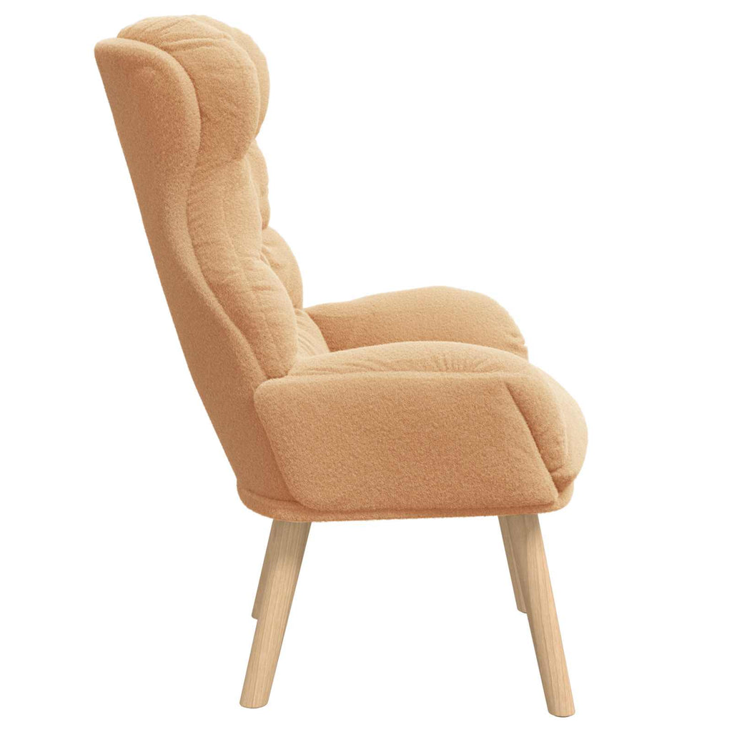 sillón Beige 69 x 74 x 93 cm Tela Sherpa