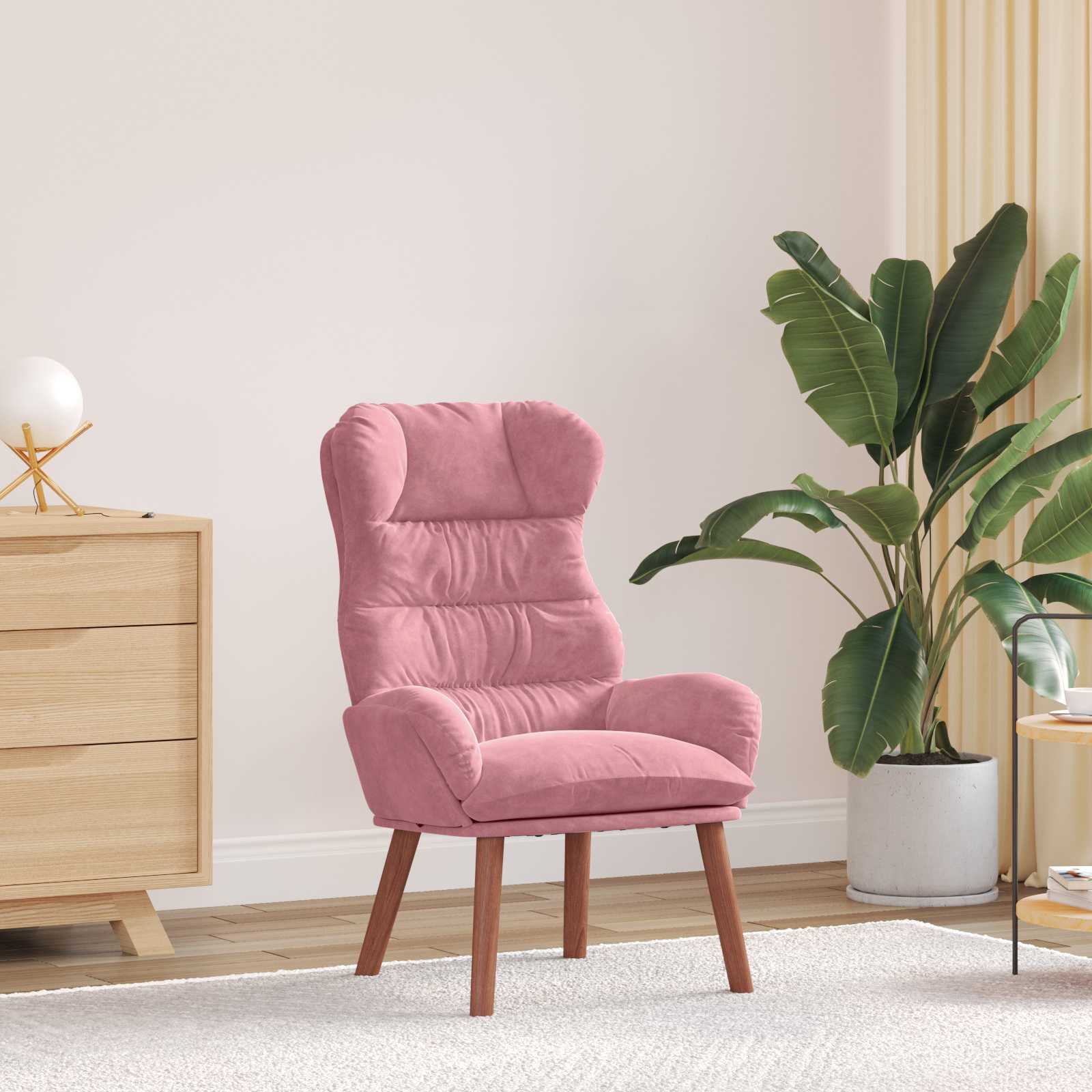 Poltrona Amarela 69 x 74 x 93 cm Veludo