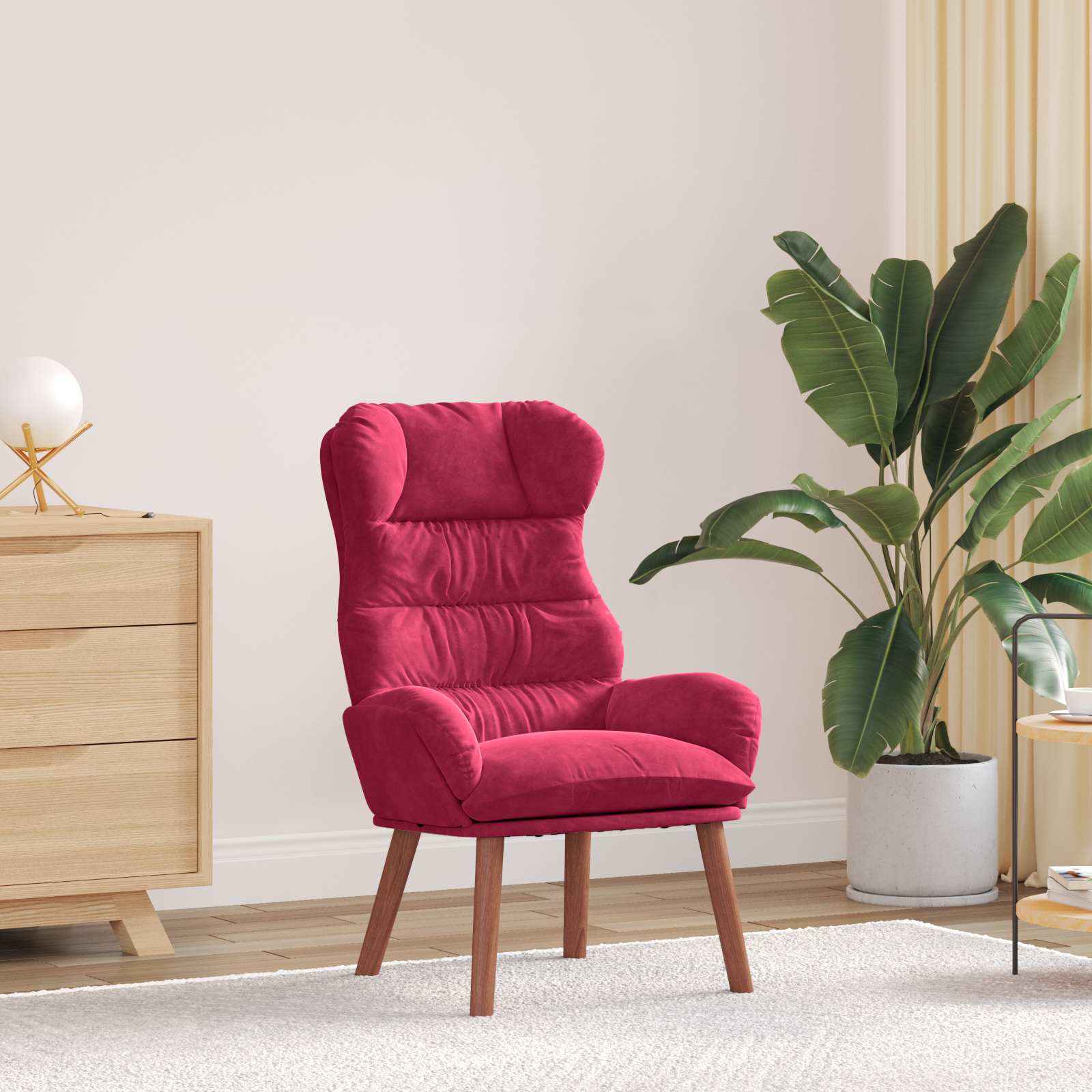 Poltrona Amarela 69 x 74 x 93 cm Veludo