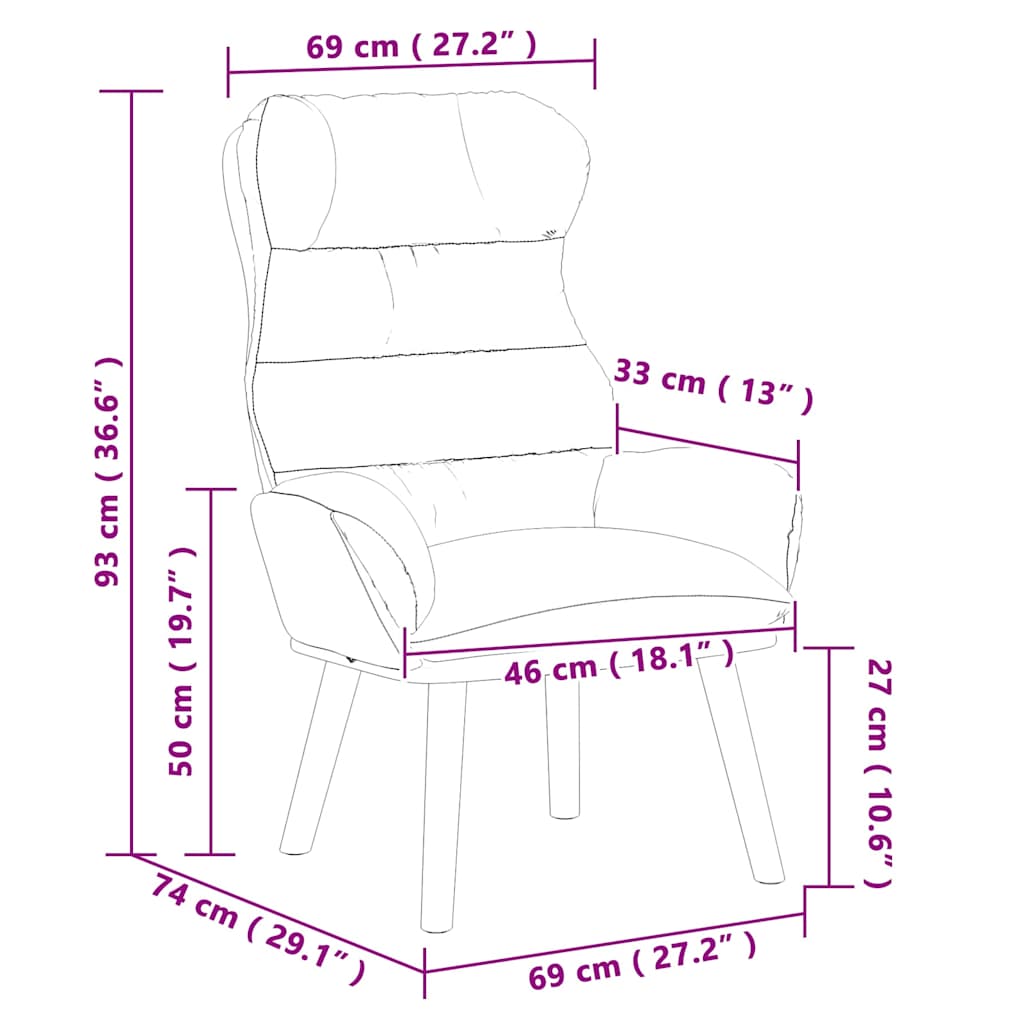 sillón Amarillo 69 x 74 x 93 cm Terciopelo