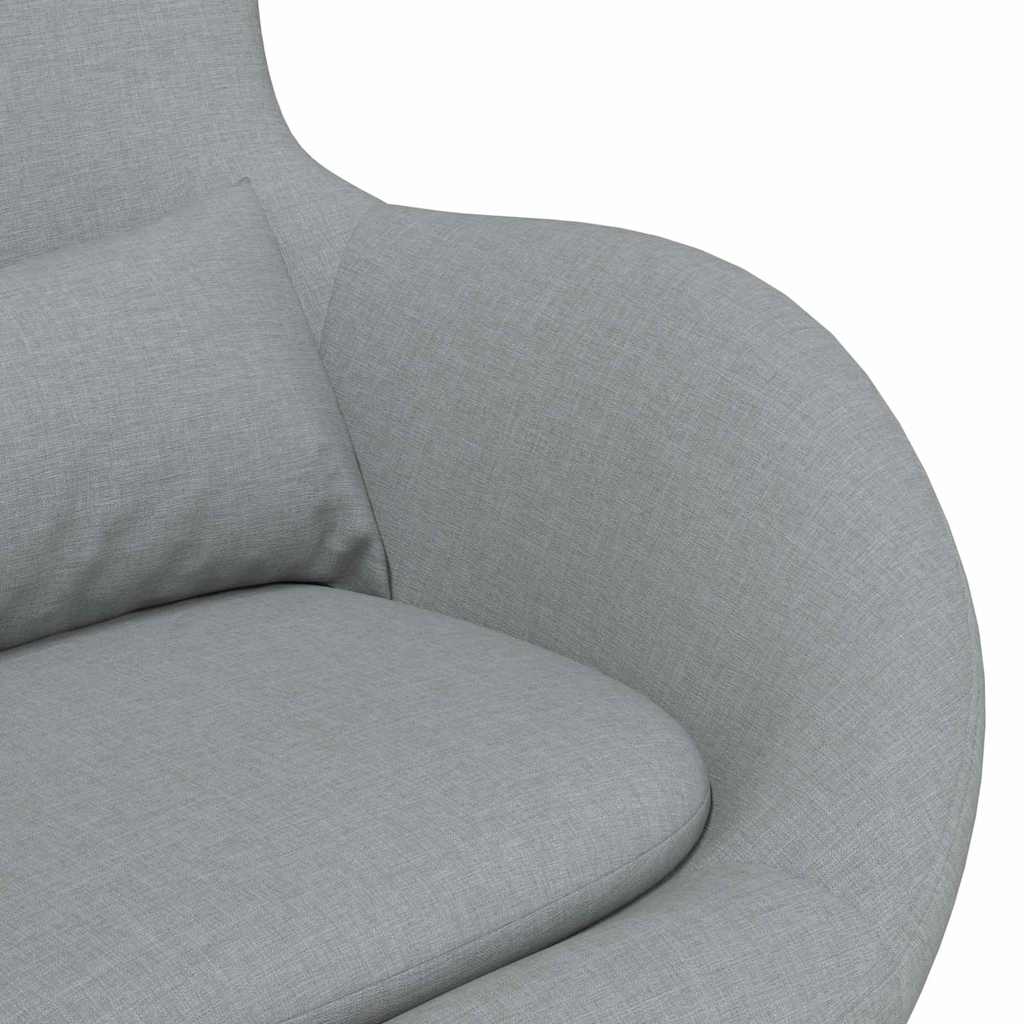 Sillón huevo Gris Claro 63 x 73 x 90 cm tela