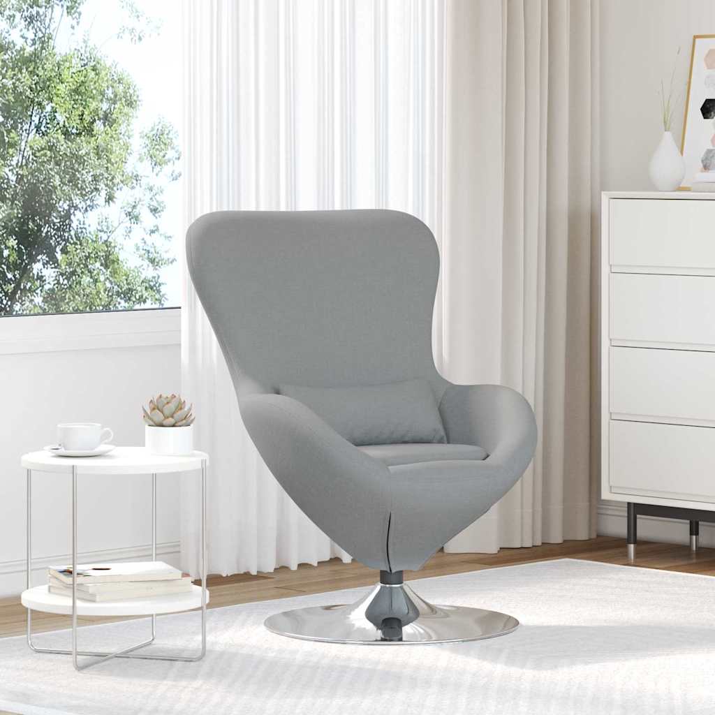 Sillón huevo Gris Claro 63 x 73 x 90 cm tela
