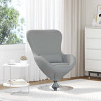 Sillón huevo Gris Claro 63 x 73 x 90 cm tela