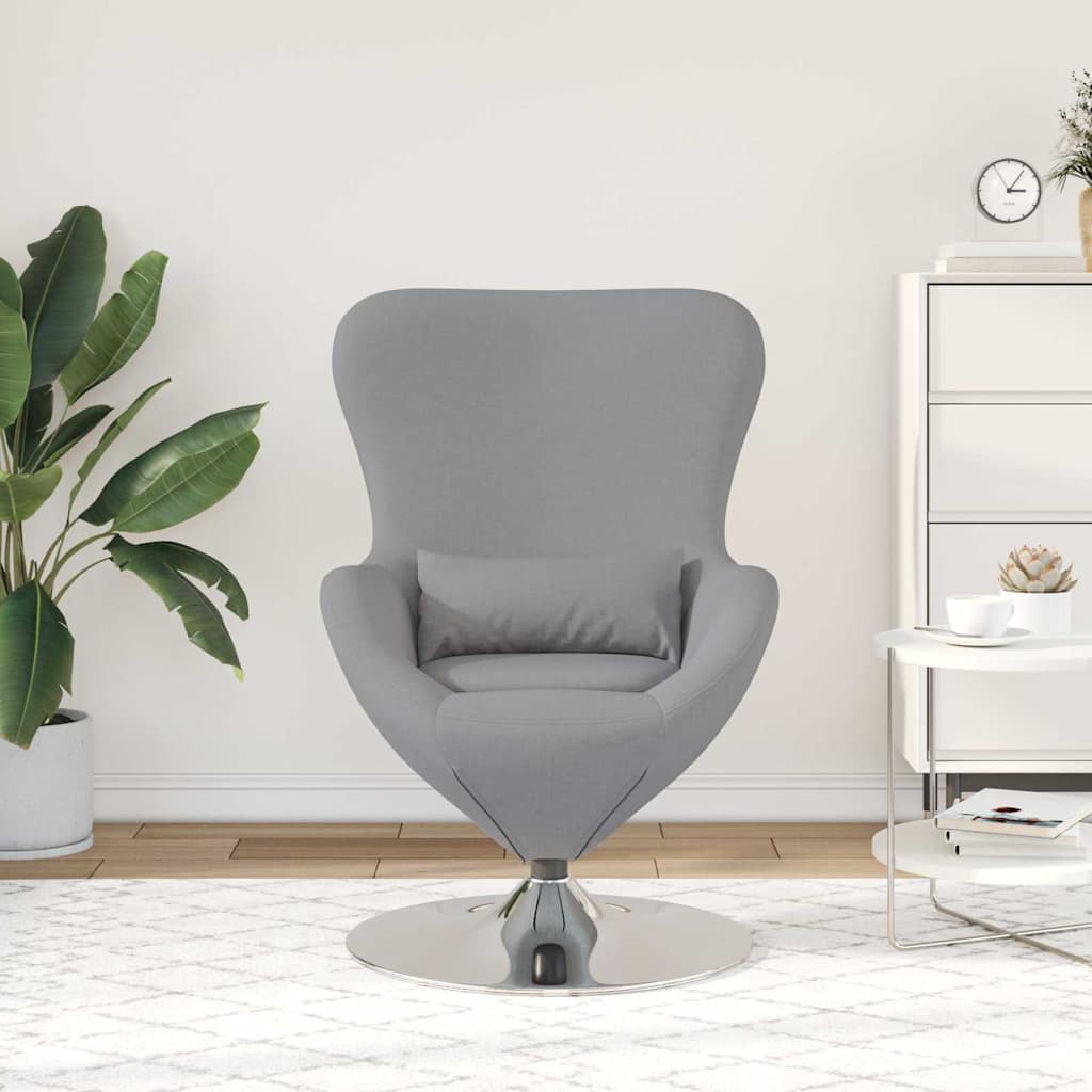 Sillón huevo Gris Claro 63 x 73 x 90 cm tela