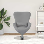 Sillón huevo Gris Claro 63 x 73 x 90 cm tela
