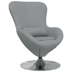 Sillón huevo Gris Claro 63 x 73 x 90 cm tela