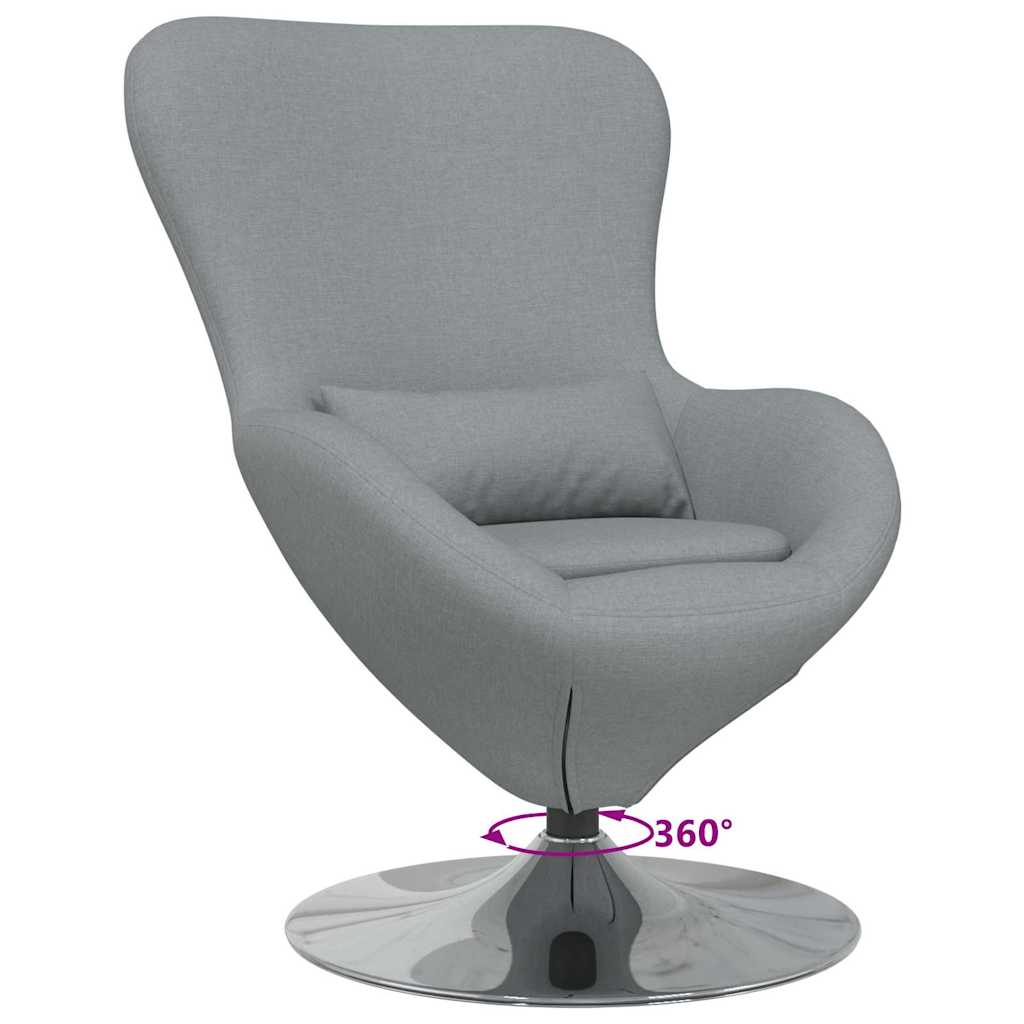 Sillón huevo Gris Claro 63 x 73 x 90 cm tela
