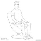 Sillón huevo Gris Claro 63 x 73 x 90 cm tela