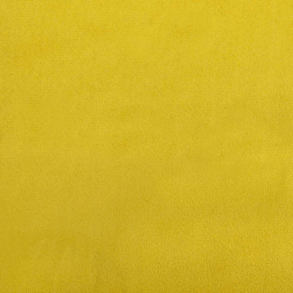 Silla Huevo con Puff Amarillo Terciopelo