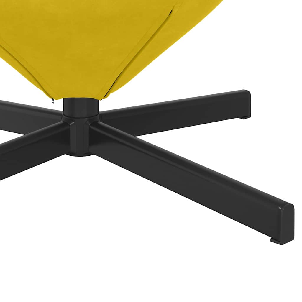 Sillón huevo Amarillo 63 x 73 x 90 cm Terciopelo