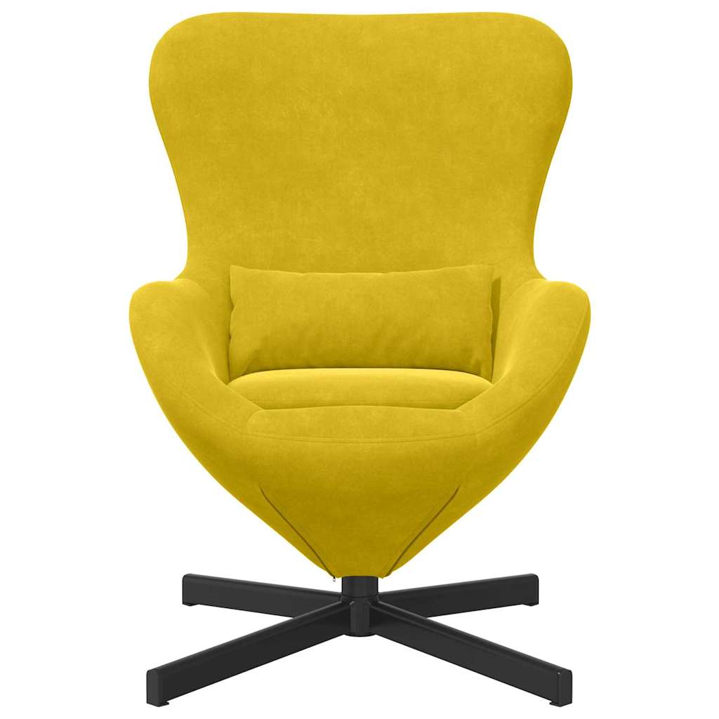 Sillón huevo Amarillo 63 x 73 x 90 cm Terciopelo