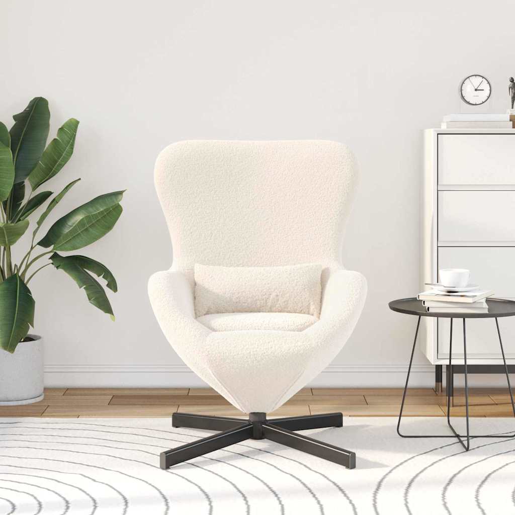 Sillón huevo Crema 63 x 73 x 90 cm tela