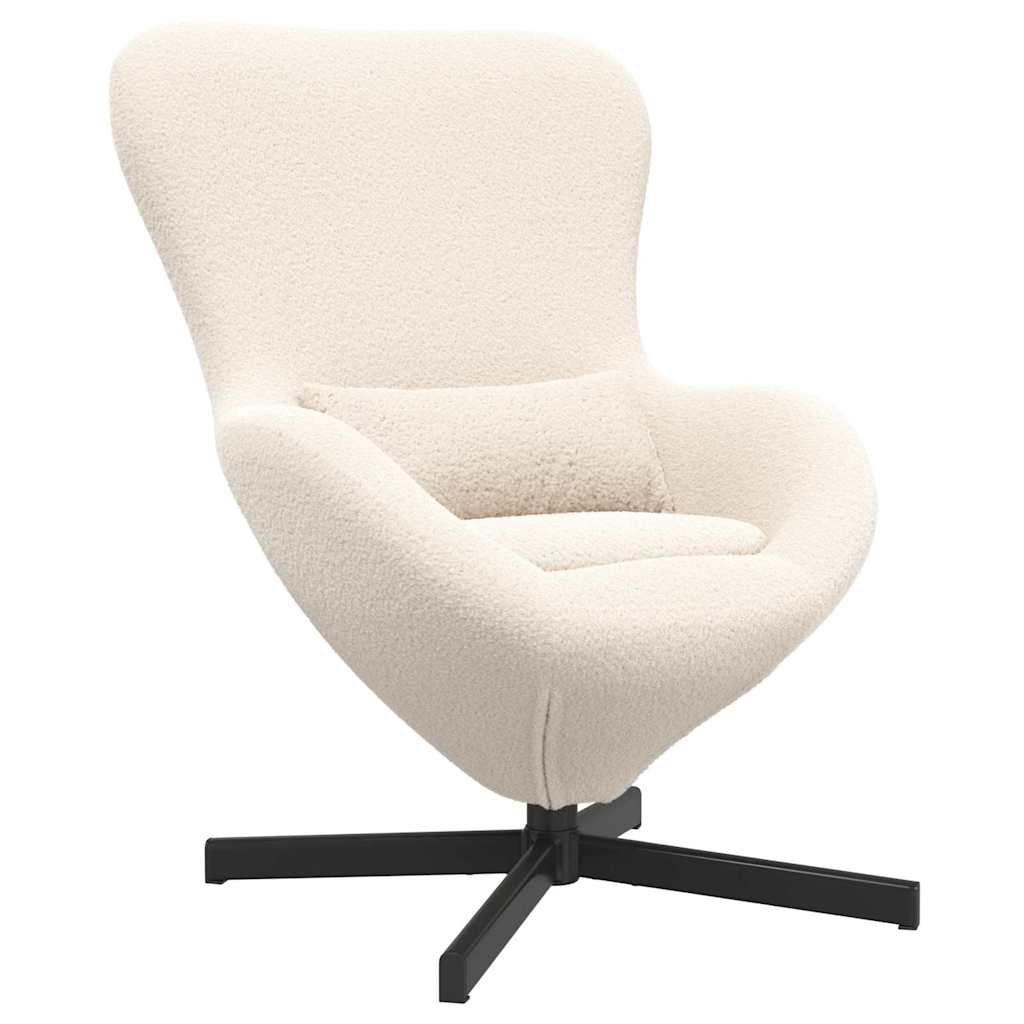 Sillón huevo Crema 63 x 73 x 90 cm tela
