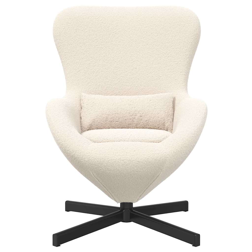 Sillón huevo Crema 63 x 73 x 90 cm tela