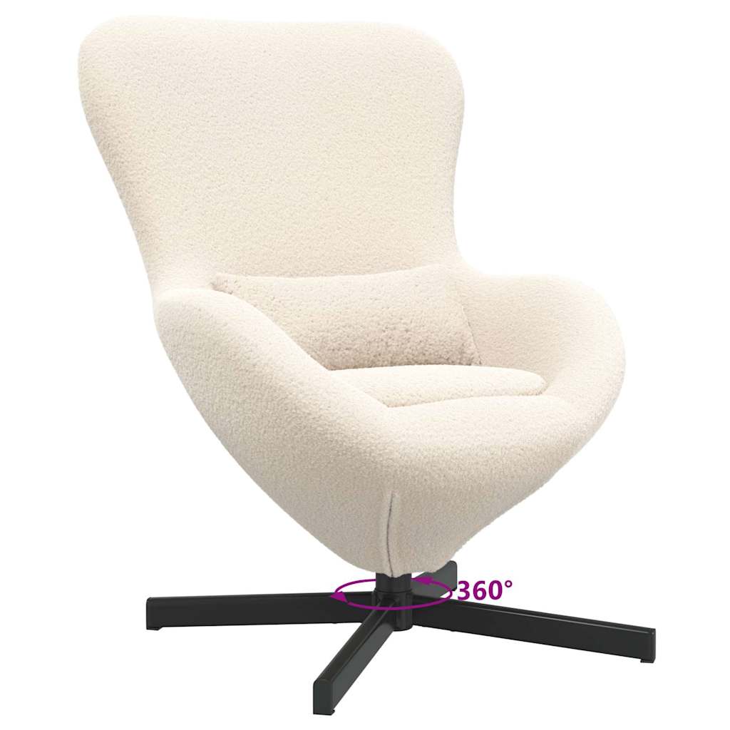 Sillón huevo Crema 63 x 73 x 90 cm tela