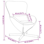 Sillón huevo Crema 63 x 73 x 90 cm tela