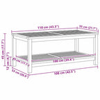 Mesa lateral Aceite Natural 110 x 55 x 45 cm