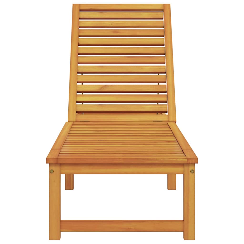 Tumbona Marrón 202 x 53 x 89 cm Madera de Acacia Sólida