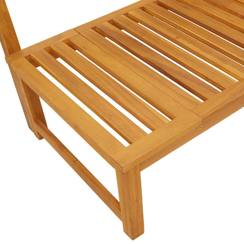 Tumbona Aceite Natural 200 x 57 x 75cm Madera maciza de Acacia