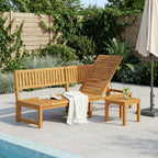 Tumbona Aceite Natural 200 x 57 x 75cm Madera maciza de Acacia