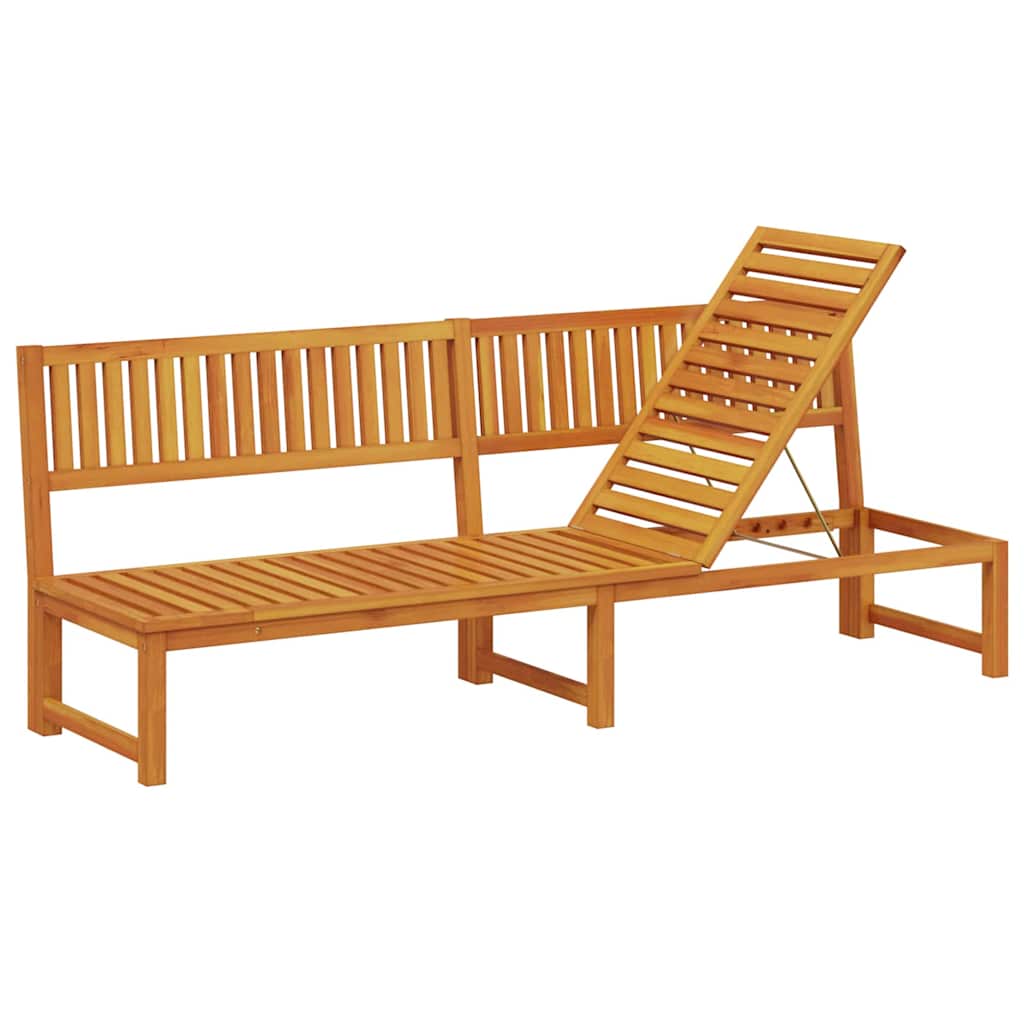 Tumbona Aceite Natural 200 x 57 x 75cm Madera maciza de Acacia