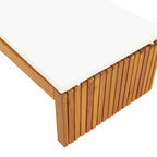 Tumbona Aceite Natural 200 x 55 x 94 cm Madera maciza de Acacia